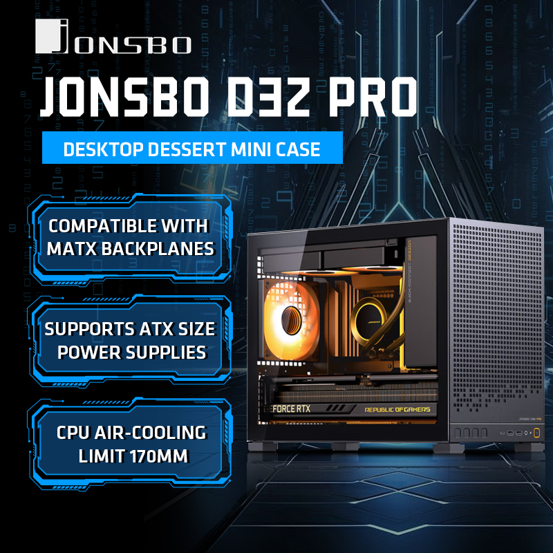 Pc Gaming Jonsbo - JONSBO D32 PRO リアプラグマザーボードデスクトップ PC MATX