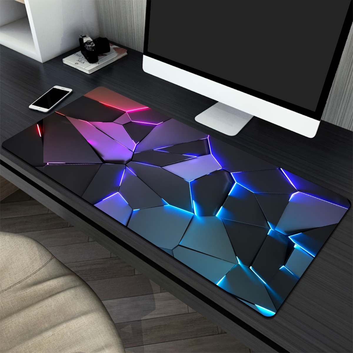 Rgb Mousepad - ラインジオメトリ RGB マウスパッド大型マウスパッド 400X900 ゲームマット PC