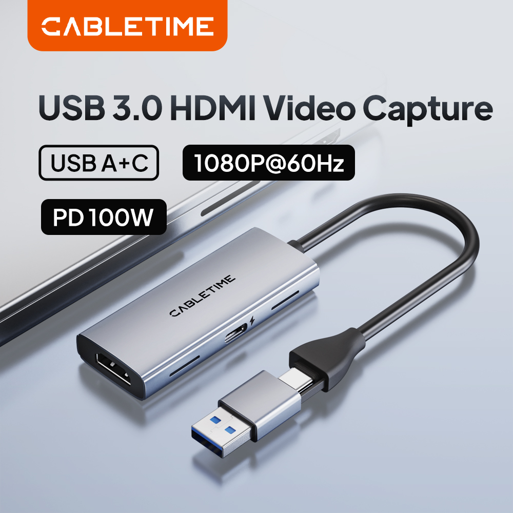 Capture Card Hdmi - CABLETIME USB 3.0 HDMIビデオキャプチャカード PD 100W