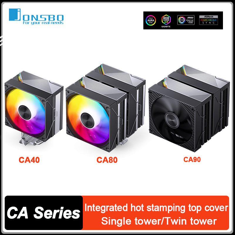 Pc Gaming Jonsbo - JONSBO CA40/CA80/CA90 CPUクーラー 4ヒートパイプ 120mm ARGBファン