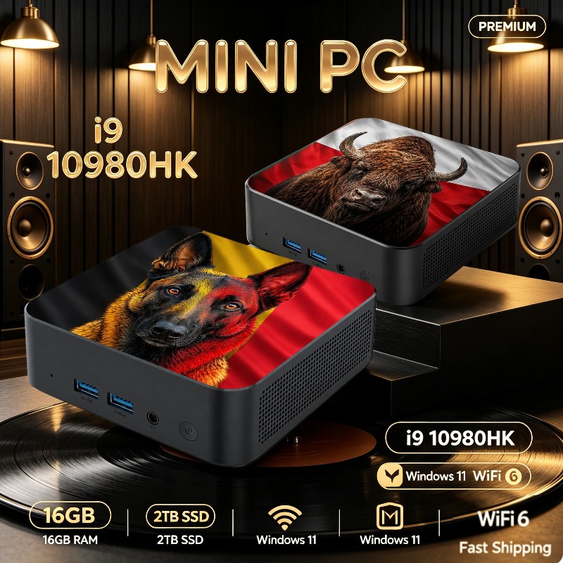 Pc Gaming I9 - インテル Core i9 10980HK 小型デスクトップゲーミングコンピューター、Windows 11、16GB