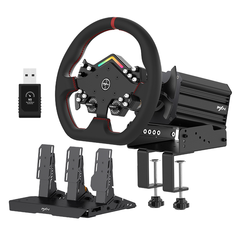 Pc Gaming Ps5 - PXN V12 Lite 最高レベルモーター直結駆動ゲーミングステアリングホイール PS5/Xbox One/PCコントローラー対応