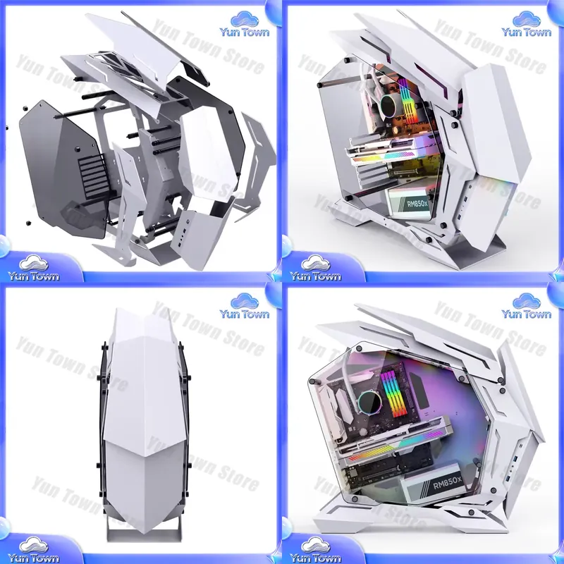 Pc Gaming Jonsbo - Jonsbo MOD-3 ミニ ホワイト RGB ミドルタワーPCゲーミングケース