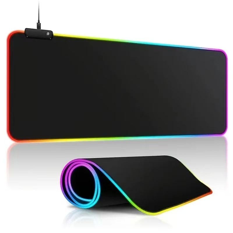 Rgb Mousepad - LED ライトマウスパッド RGB キーボードカバーデスクマットカラフルな表面マウスパッド防水マルチサイズコンピュータゲーマー E スポーツマウスパッド