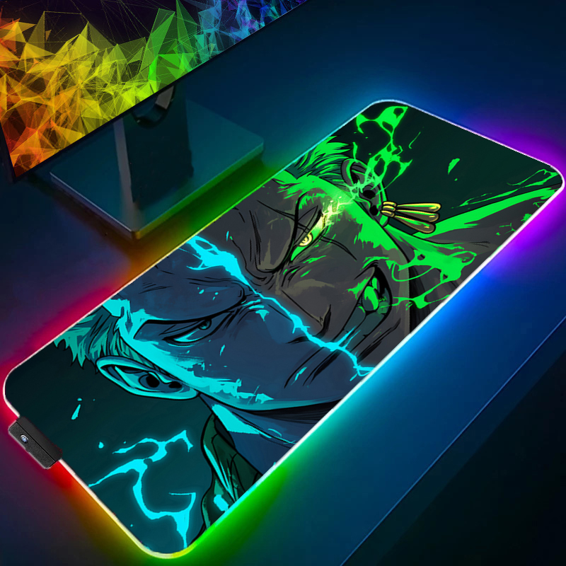 Rgb Mousepad - ワンピースゾロマウスパッド RGB ゲームアクセサリー Gabinete ゲーマー PC