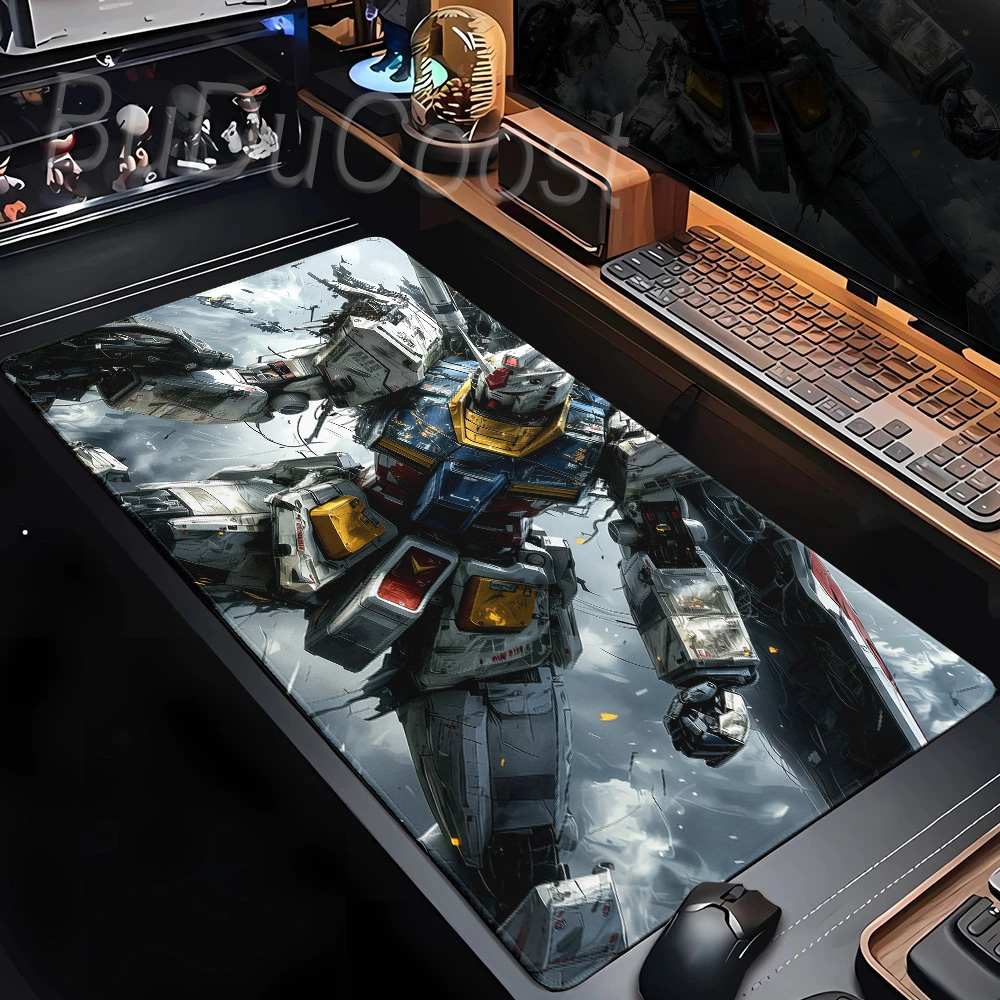 Pc Gaming Jumbo - XXLサイズ滑り止めガンダムゲーマーマウスパッド、ゲーミングPCアクセサリー、大型デスクマット、キーボードマウスパッド、テーブルカーペット、マウスパッド、プレイマット ﻿