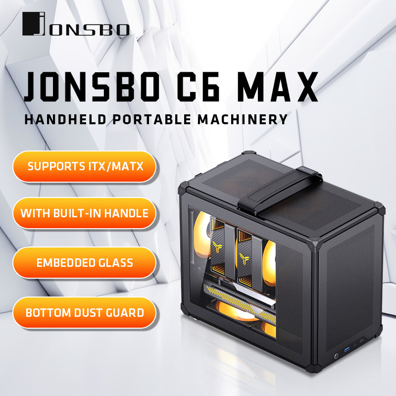 Pc Gaming Jonsbo - JONSBO C6 MAX メッシュハンドルMATXケース ツール不要の組み立て コンパクトタワーケース