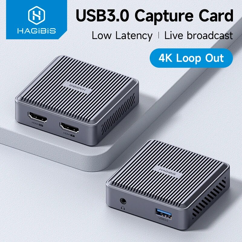 Capture Card Hdmi - Hagibis-hdmi互換のビデオキャプチャカード、ループアウト、ゲーム録音、ライブストリーミング、ps4、5スイッチ、ms2131、1080pグラバー