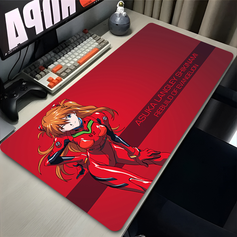 Pc Gaming Anime - マウスパッド大型ゲーミングマウスパッド XXL キーボードゲーマーマウスパッドラップトップデスクマットアニメガールアスカ E-エヴァンゲリオンマウスマット