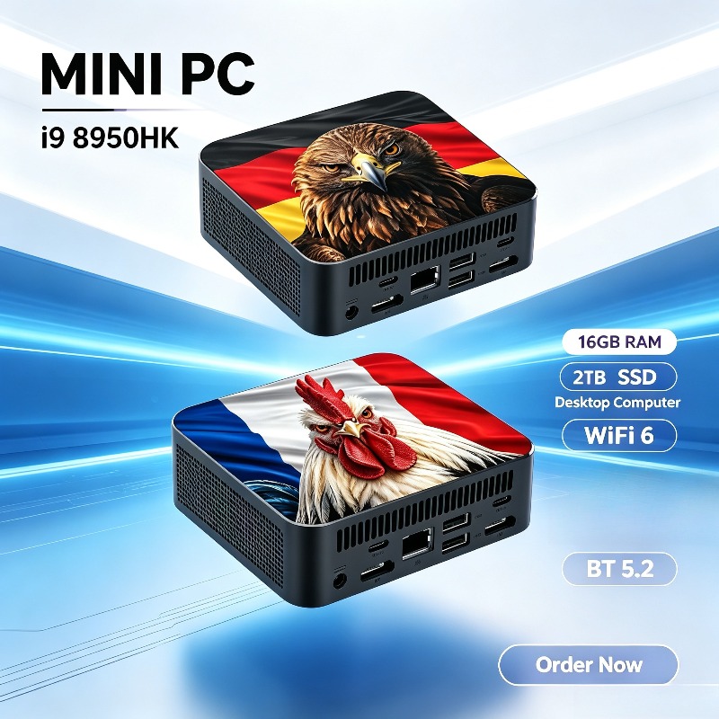 Pc Gaming I9 - インテル i9 8950HK 2026 ミニデスクトップゲーミングコンピューター、16GB RAM、2TB