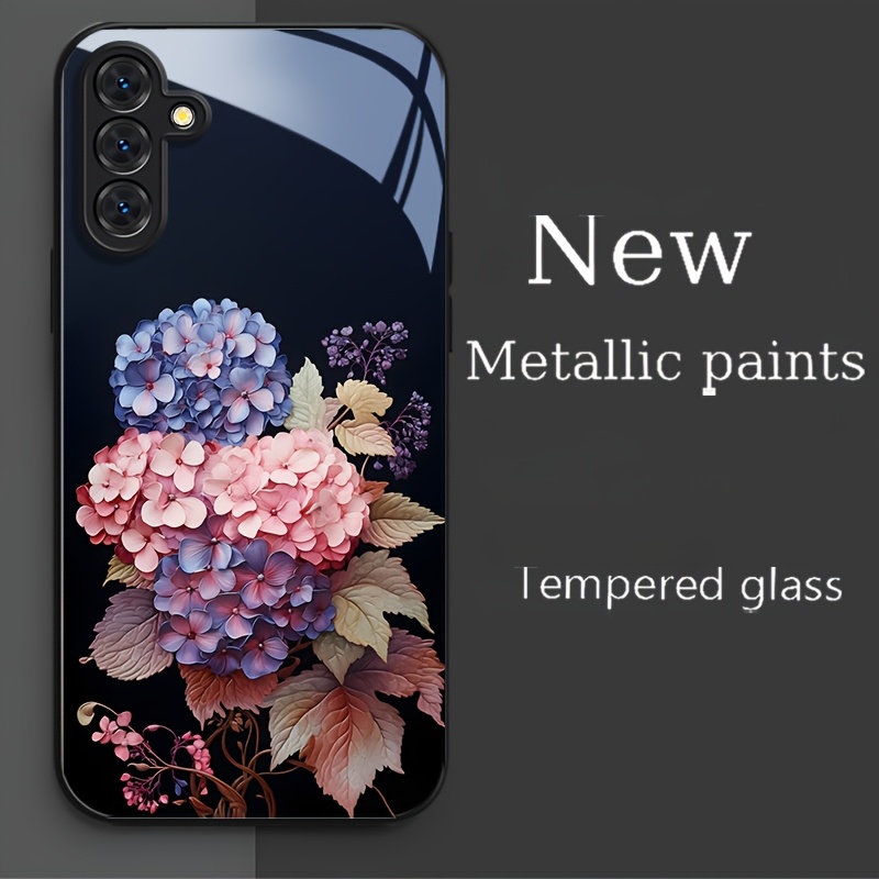 Pc Case Tempered Glass - メタリック塗装の強化ガラス製スマホケース、Samsung Galaxy S26 S25 S24 S23