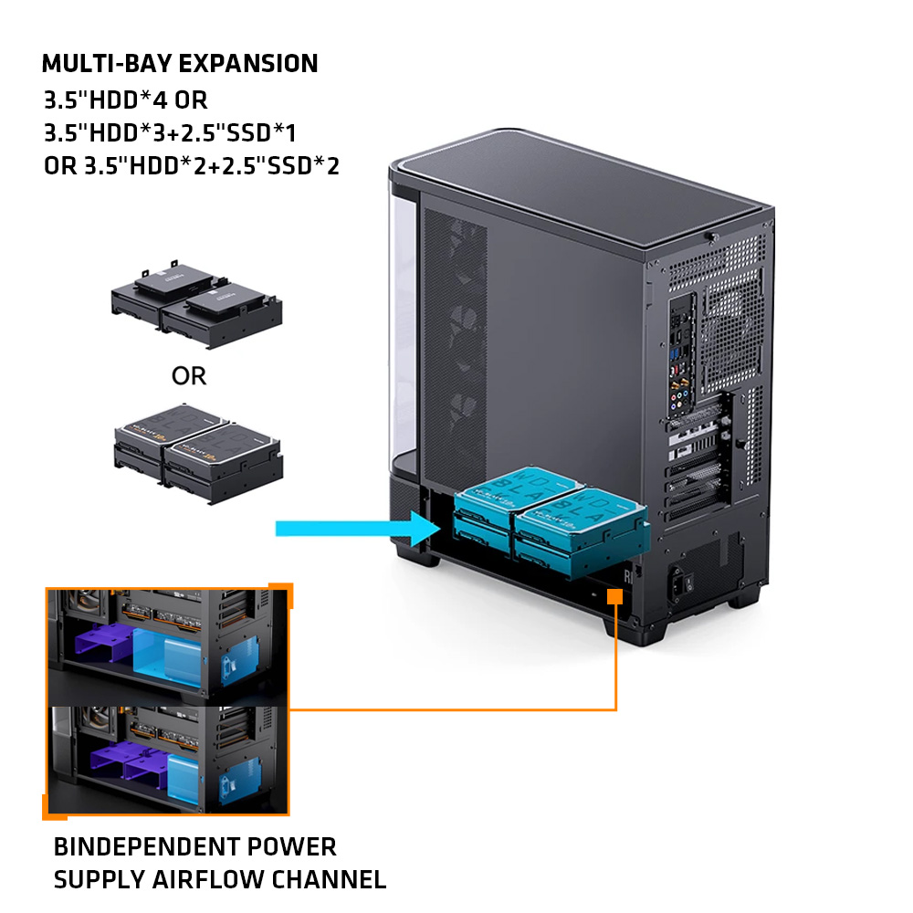JONSBO TK-5 ホワイト/ブラック ATX PCケー - Pc Gaming Jonsbo のレビューと価格