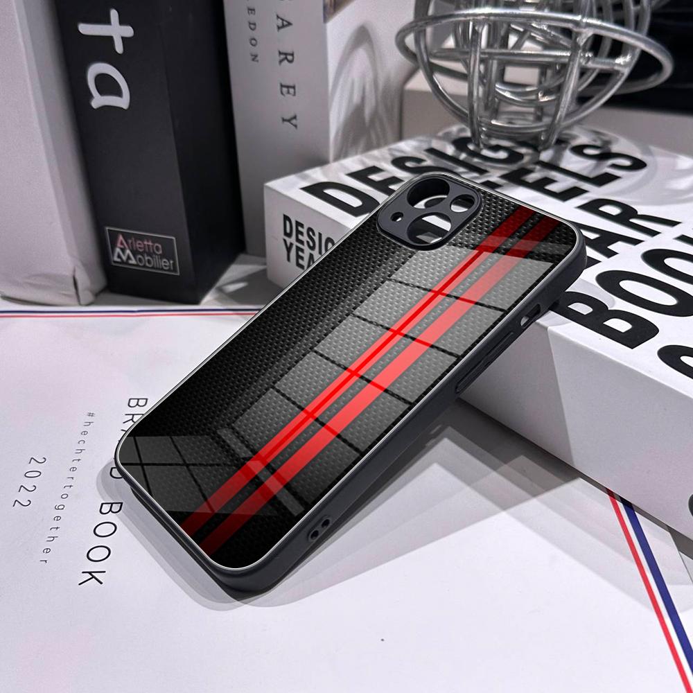 新しいクリエイティブなカーボンファイバーパターンの携帯電話ケ - Pc Case Tempered Glass のレビューと価格