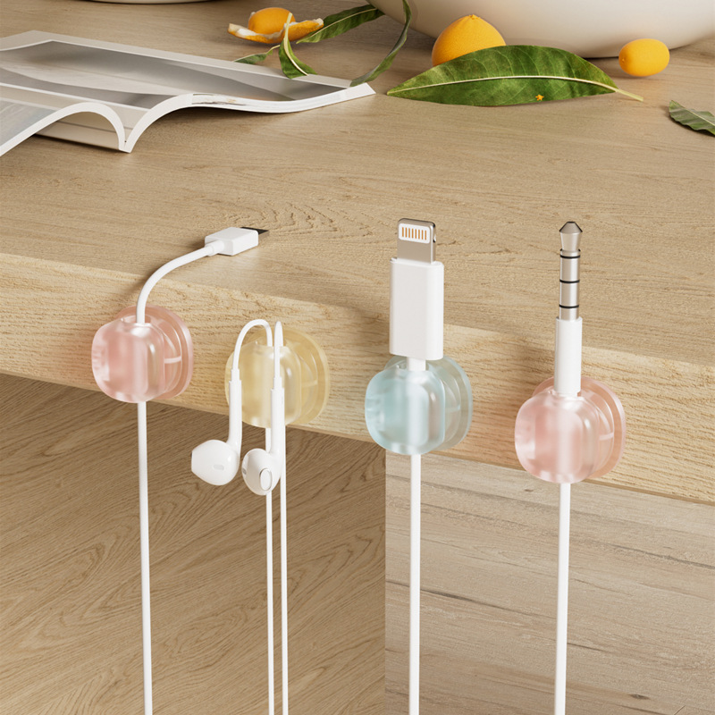 3色透明マグネット式ケーブルオーガナイザー、データケーブルホ - Desk Cable Organizer のレビューと価格