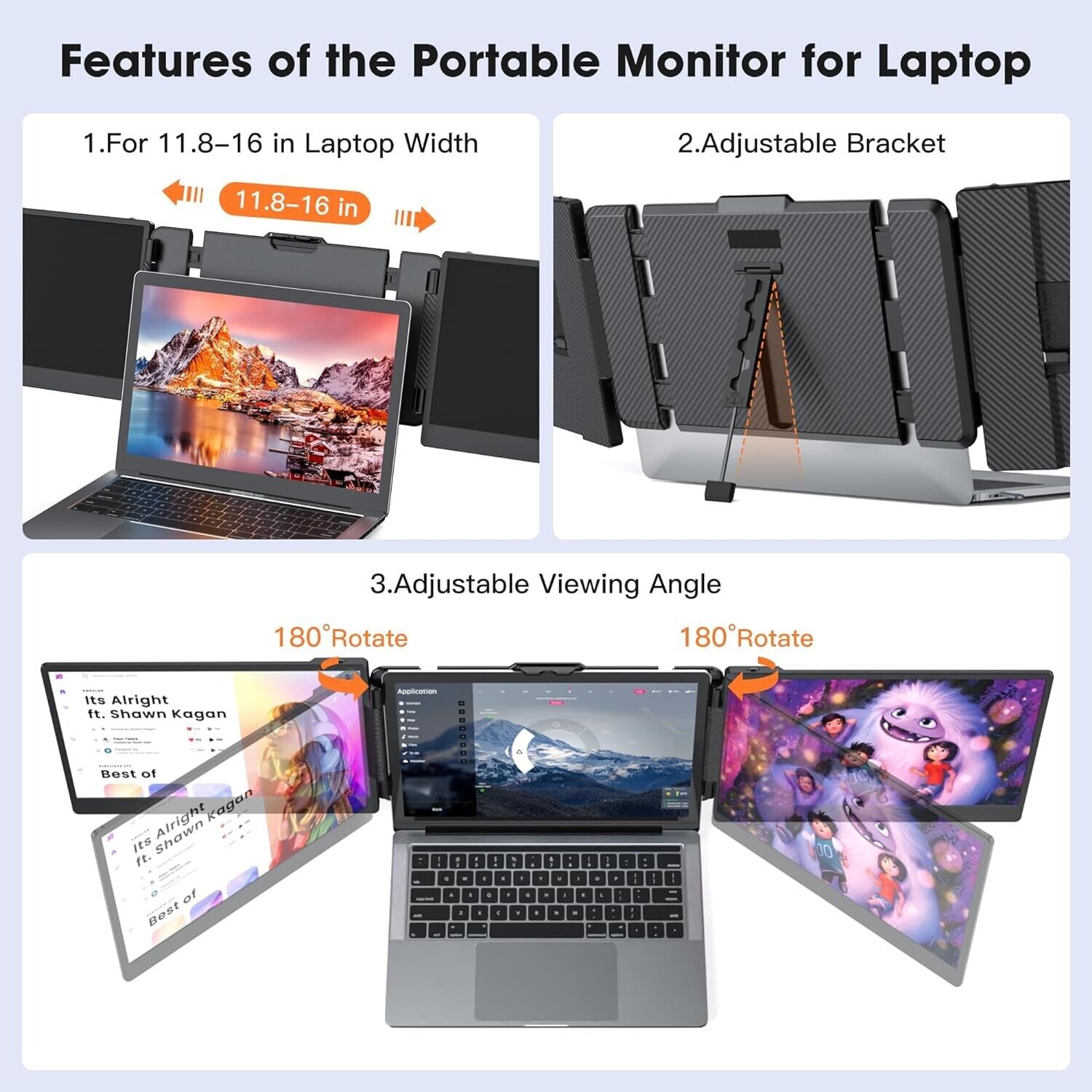 OFFIYA 14インチ IPS 1080P FHD デュア - High Refresh Monitor のレビューと価格