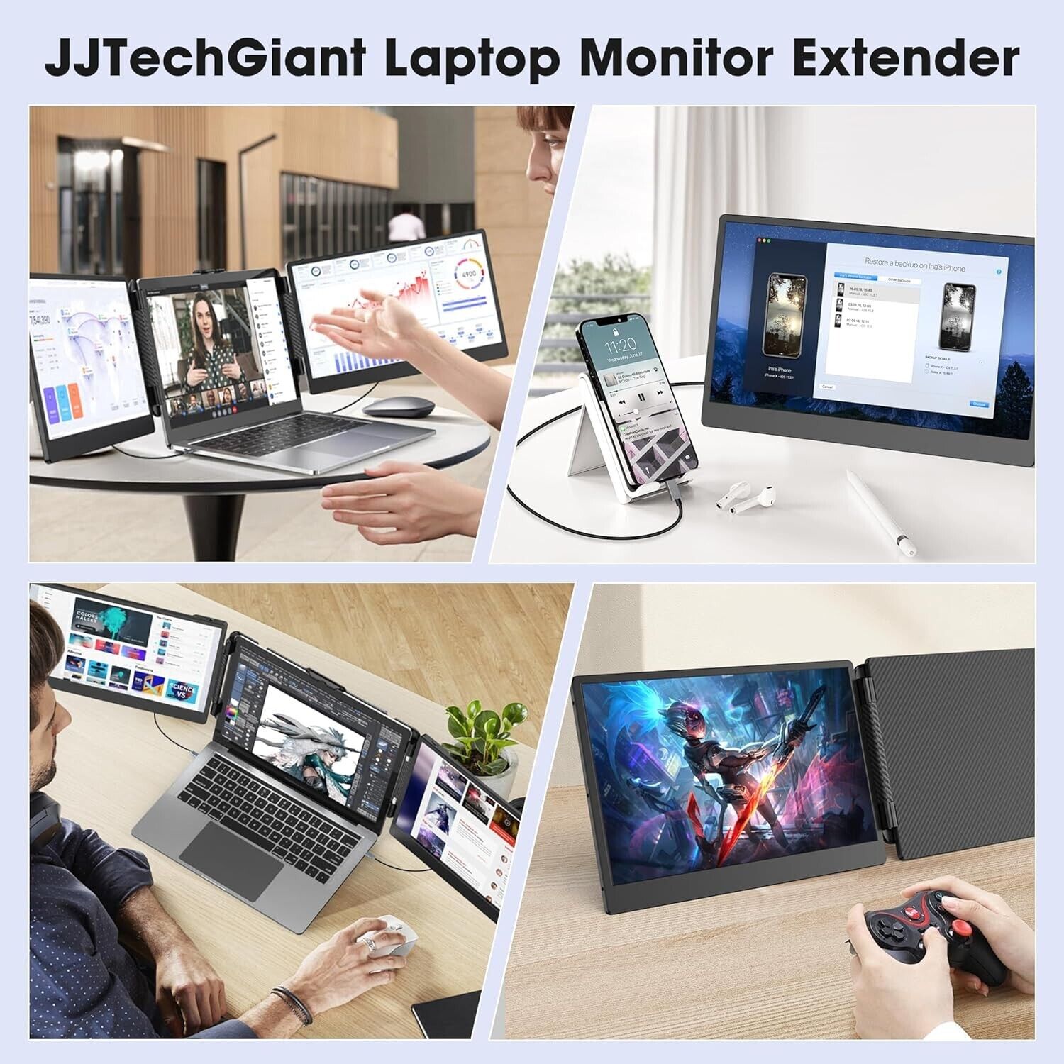 OFFIYA 14インチ IPS 1080P FHD デュア - High Refresh Monitor のレビューと価格