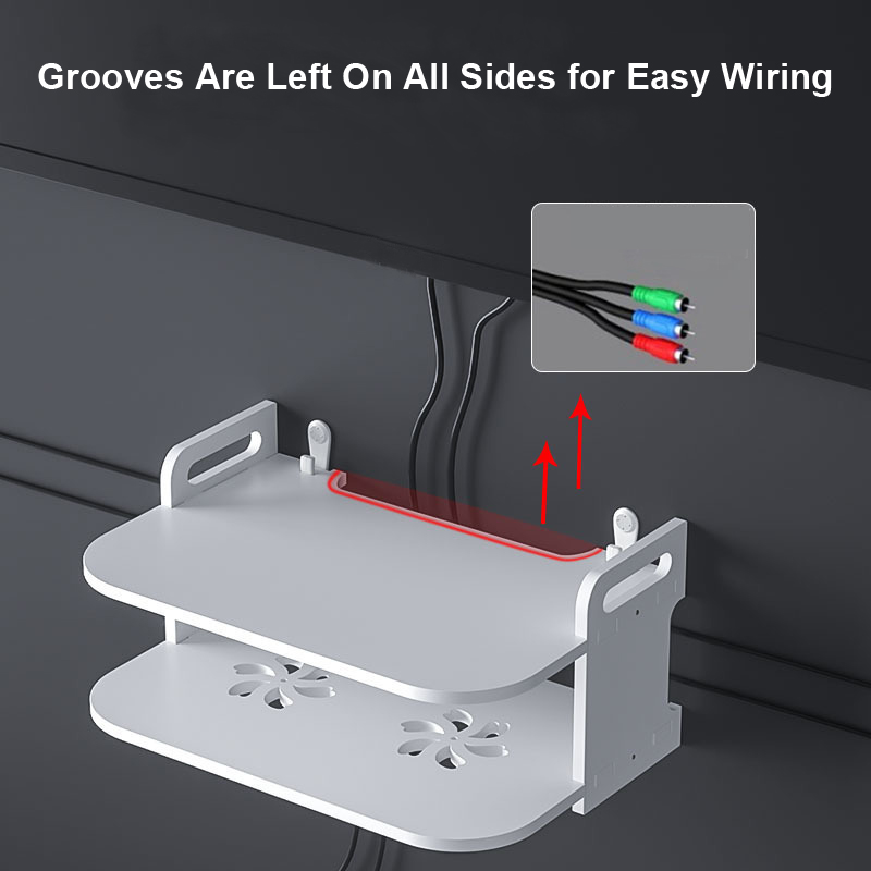 壁掛け式ルーターケーブルオーガナイザーシェルフ、通気性のある - Desk Cable Organizer のレビューと価格
