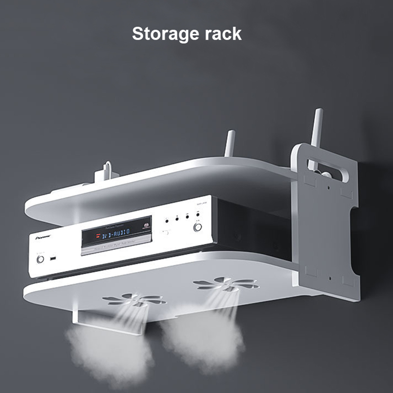 壁掛け式ルーターケーブルオーガナイザーシェルフ、通気性のある - Desk Cable Organizer のレビューと価格