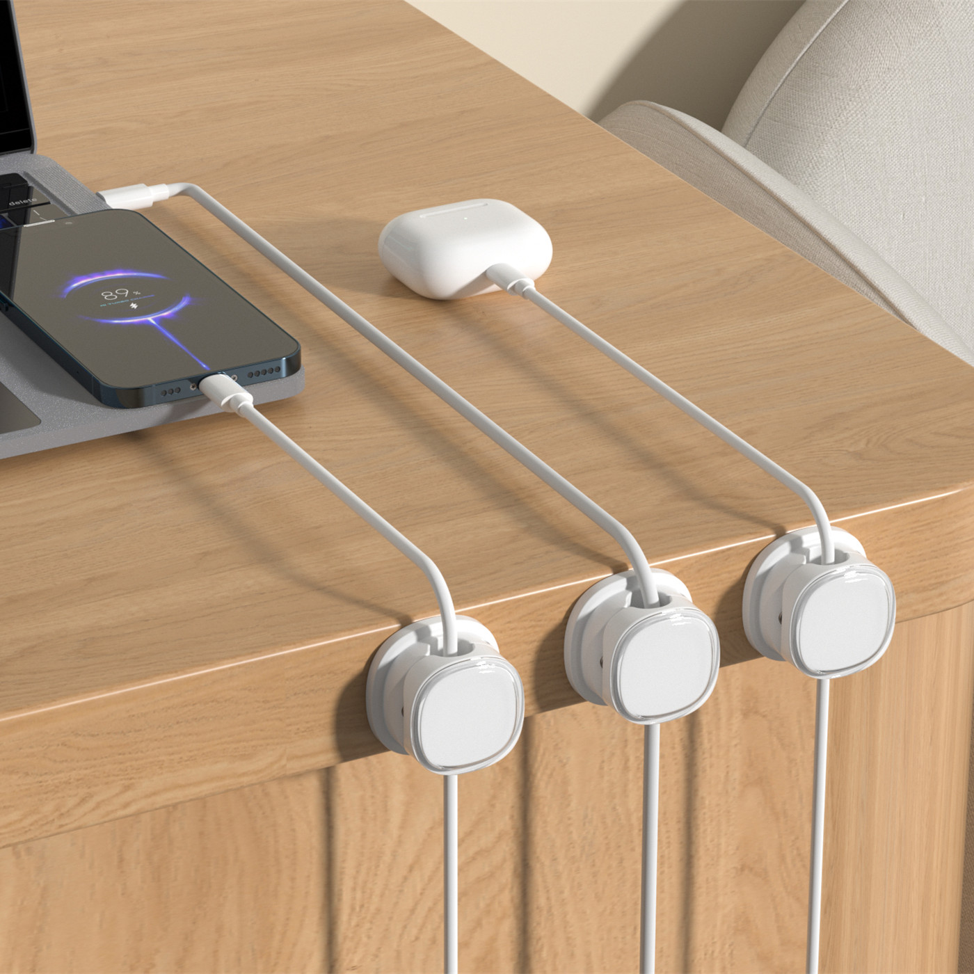 3/6/8/12個の磁気ケーブルクリップ、調節可能なコードホ - Desk Cable Organizer のレビューと価格