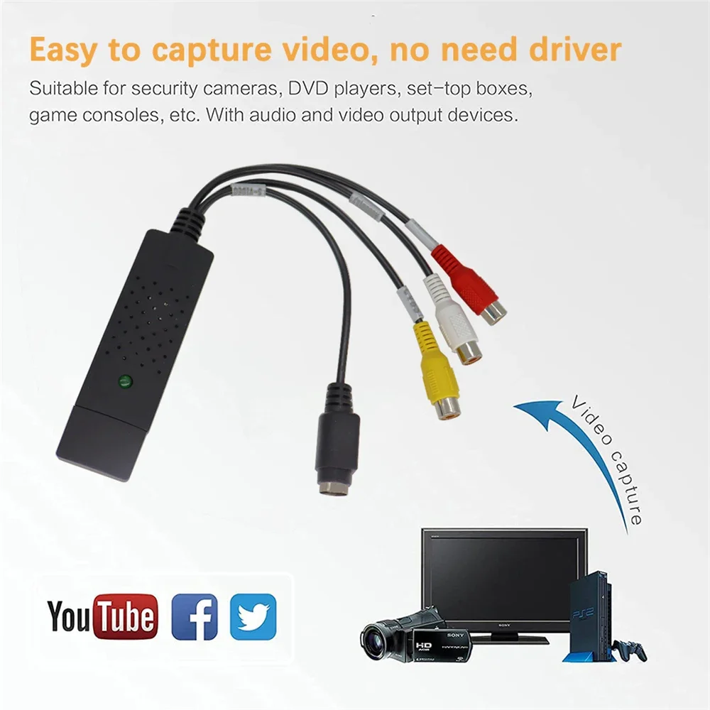 USB2.0 オーディオビデオキャプチャカード TV チュー - Sound Card Usb のレビューと価格