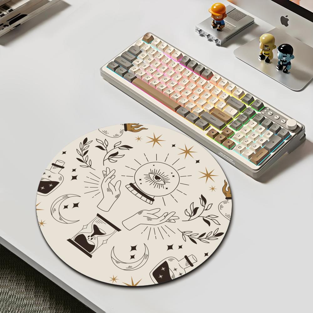 魔女猫月タロットラウンドゲーミングマウスパッドコンピュータオ - Pc Gaming Jumbo のレビューと価格