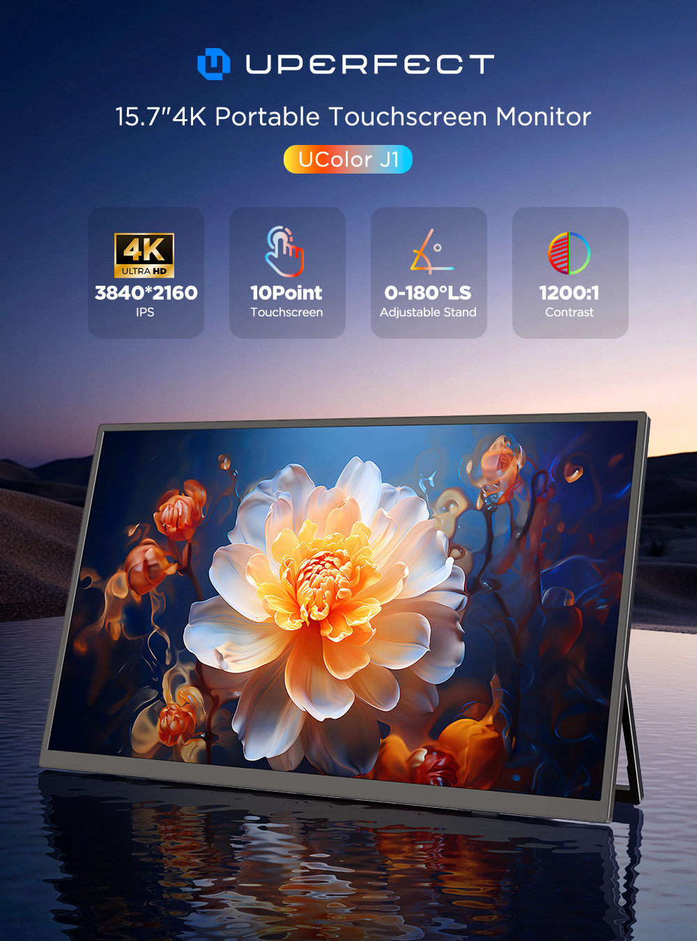 UPERFECT UColor J1 4K タッチスクリーン - Pc Gaming Y Monitor のレビューと価格