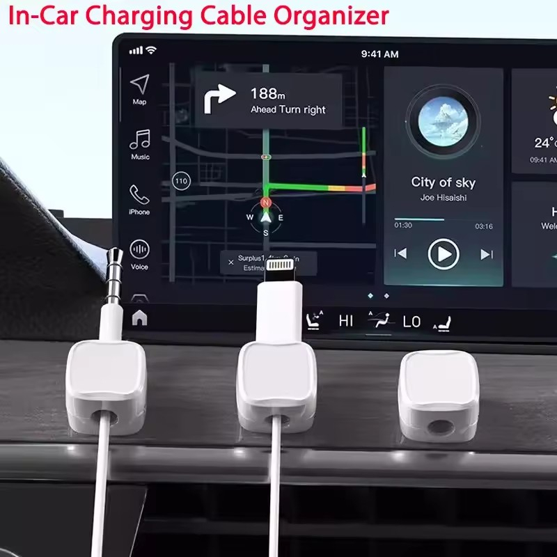磁気ケーブルクリップワインダーホルダー粘着式ワイヤーキーパー - Desk Cable Organizer のレビューと価格