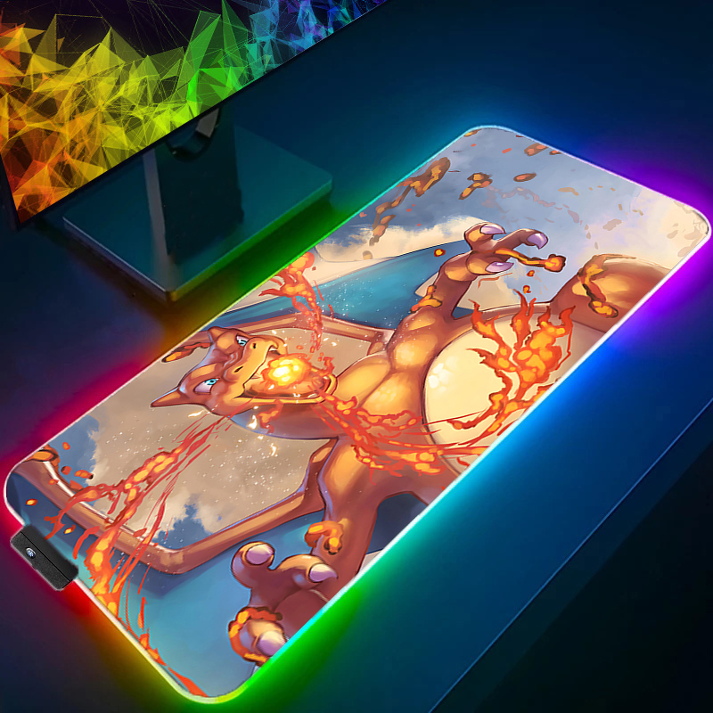 LED ライトデスクマット XXL コンピュータ P-ポケモ - Rgb Mousepad のレビューと価格