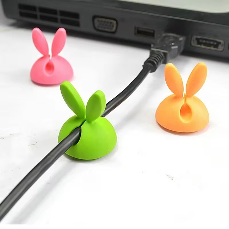 かわいいウサギの耳ケーブルマネージャー、デスクトップ、ダッシ - Desk Cable Organizer のレビューと価格