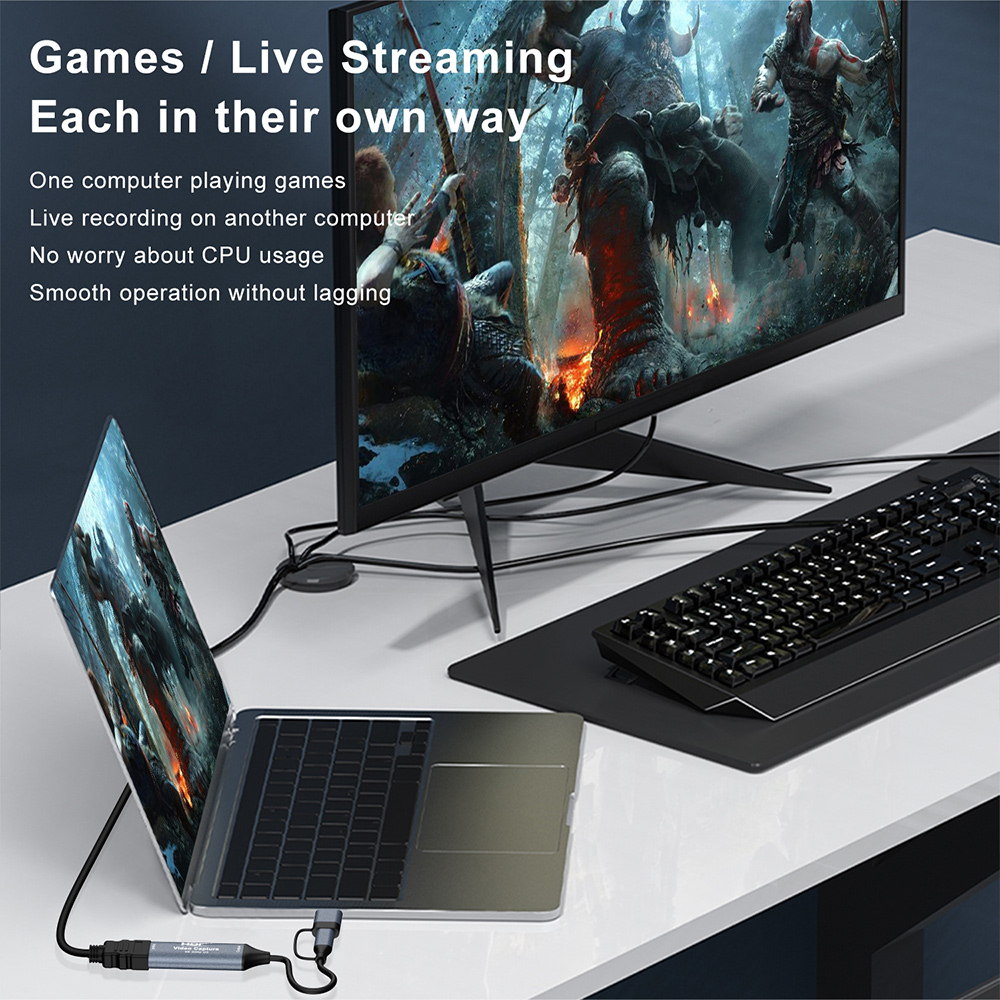 2 in 1 USB 3.0ビデオキャプチャカード 4K H - Capture Card Hdmi のレビューと価格