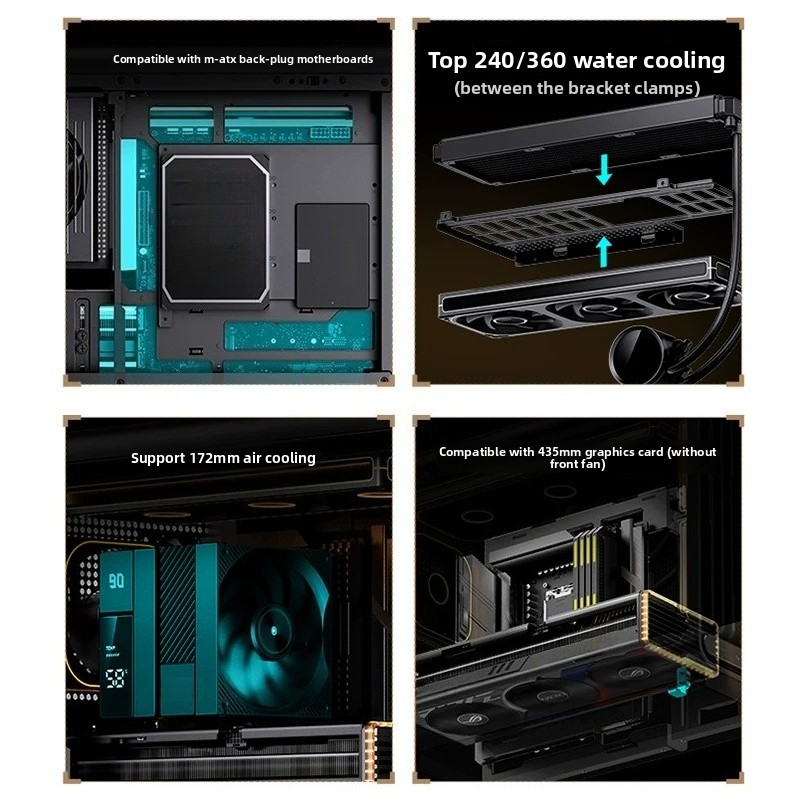 MATX 360水冷対応ガラスサイドスルーケース JONSB - Pc Gaming Jonsbo のレビューと価格