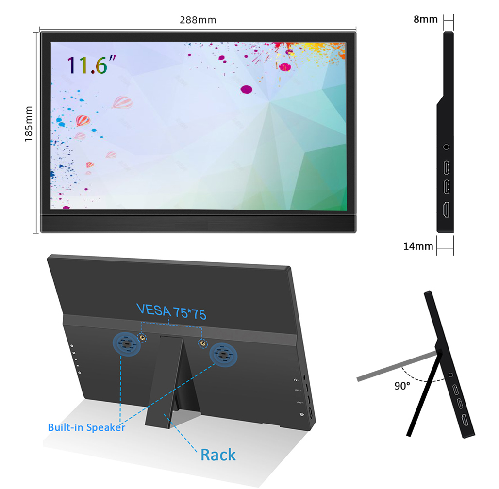 11.6インチのポータブルモニターは、スマホ、PC拡張、モバ - Pc Gaming On Mobile のレビューと価格