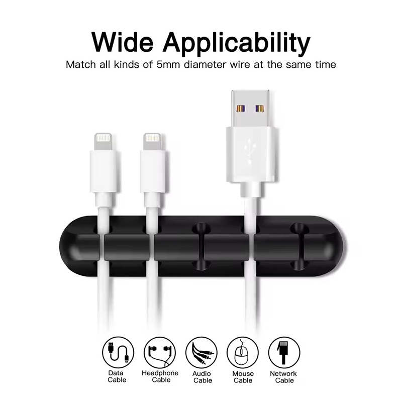 シリコーン USB ケーブル クリップ ワインダー オーガナ - Desk Cable Organizer のレビューと価格