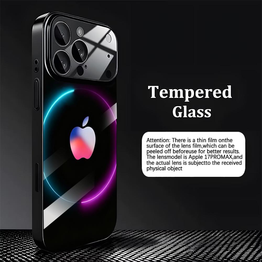 カラーライン入り強化ガラス製スマホケース、iPhone 18 - Pc Case Tempered Glass のレビューと価格