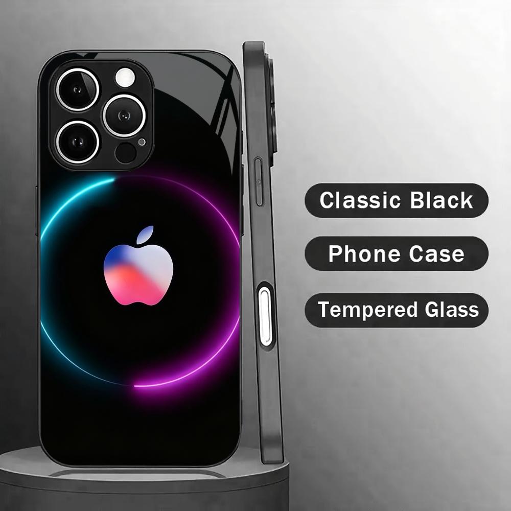 カラーライン入り強化ガラス製スマホケース、iPhone 18 - Pc Case Tempered Glass のレビューと価格