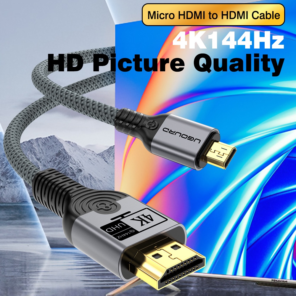 UGOURD ナイロン編組マイクロ HDMI - HDMI  - High Refresh Monitor のレビューと価格