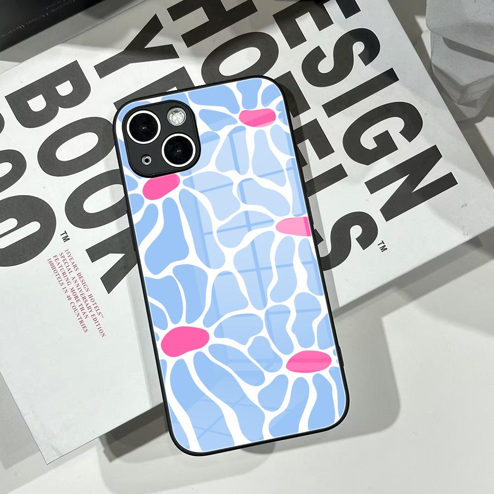 Clmj カラフルフラワー柄 スマホケース 強化ガラスシェル - Pc Case Tempered Glass のレビューと価格