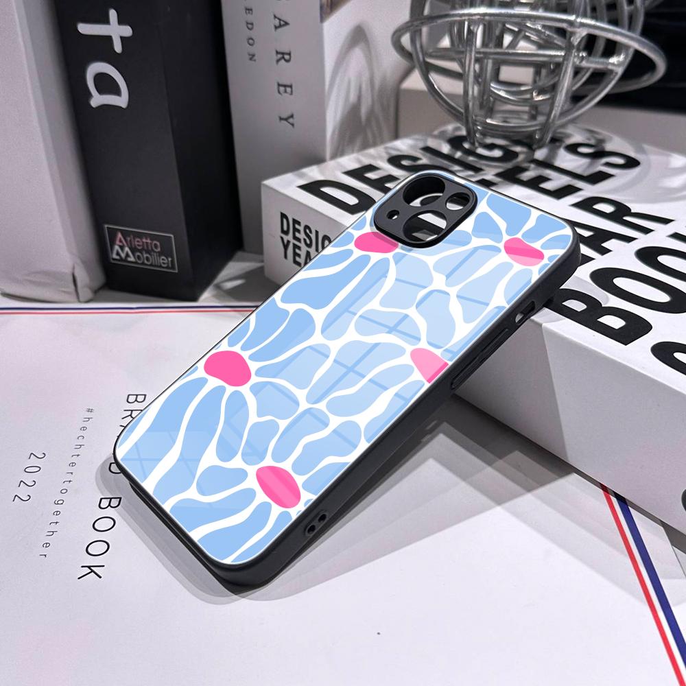 Clmj カラフルフラワー柄 スマホケース 強化ガラスシェル - Pc Case Tempered Glass のレビューと価格