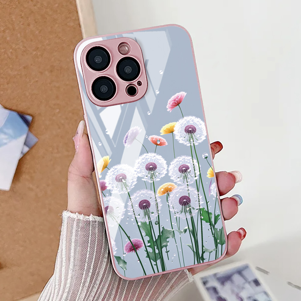 蓮の花柄 iPhoneケース iPhone 16 Proケー - Pc Case Tempered Glass のレビューと価格